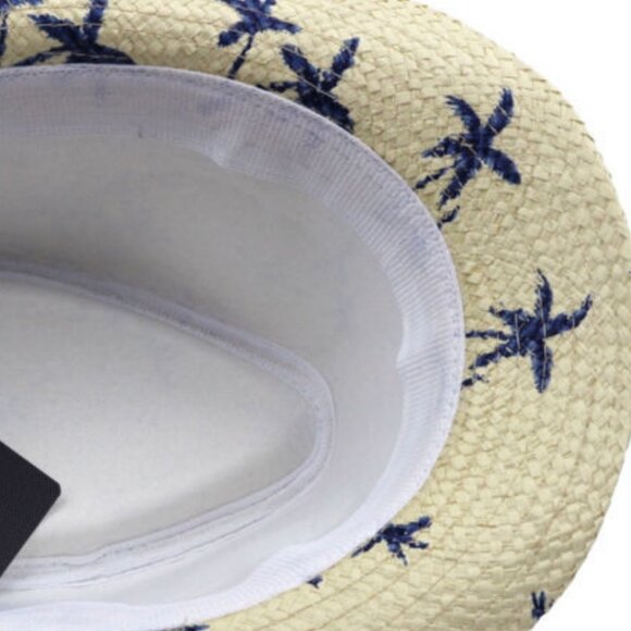 Coconut Tree Printed Straw Sun Hat - Picture 2 of 2